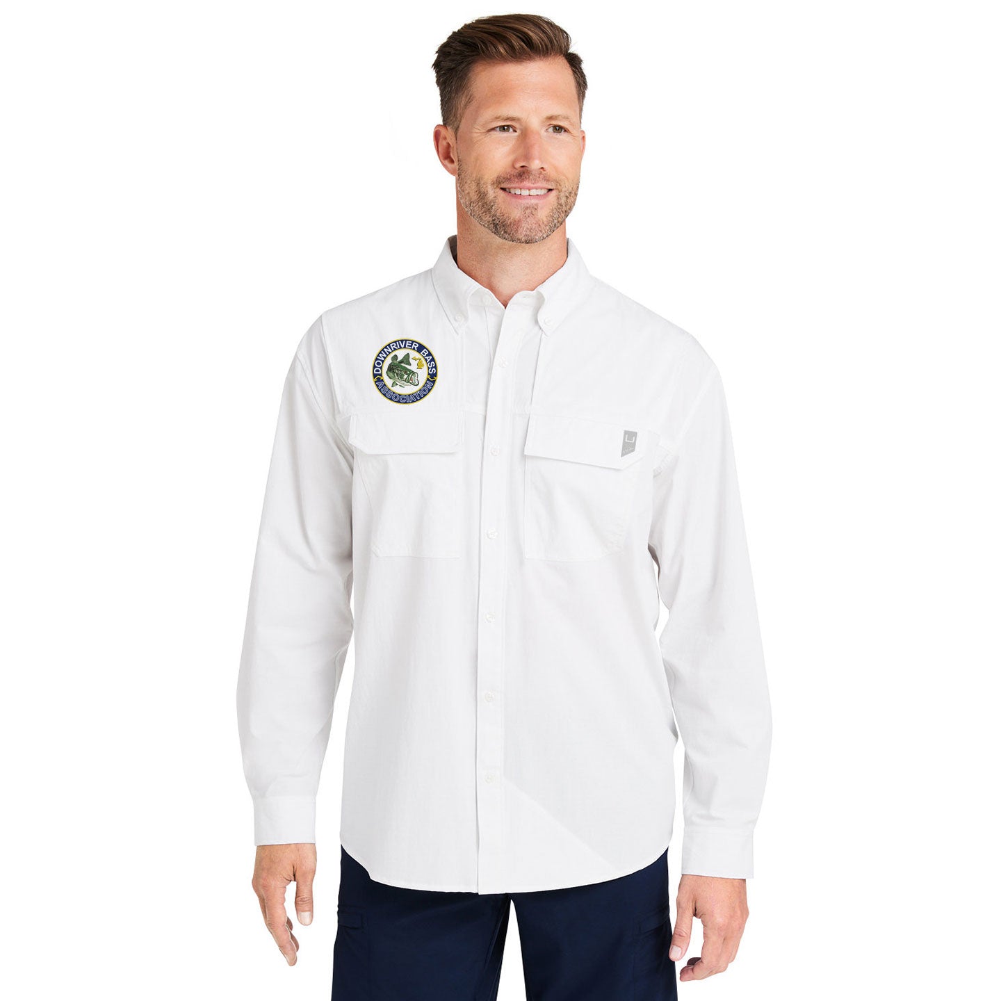 Downriver Bass - Huk Men's Creekbed Long-Sleeve Shirt