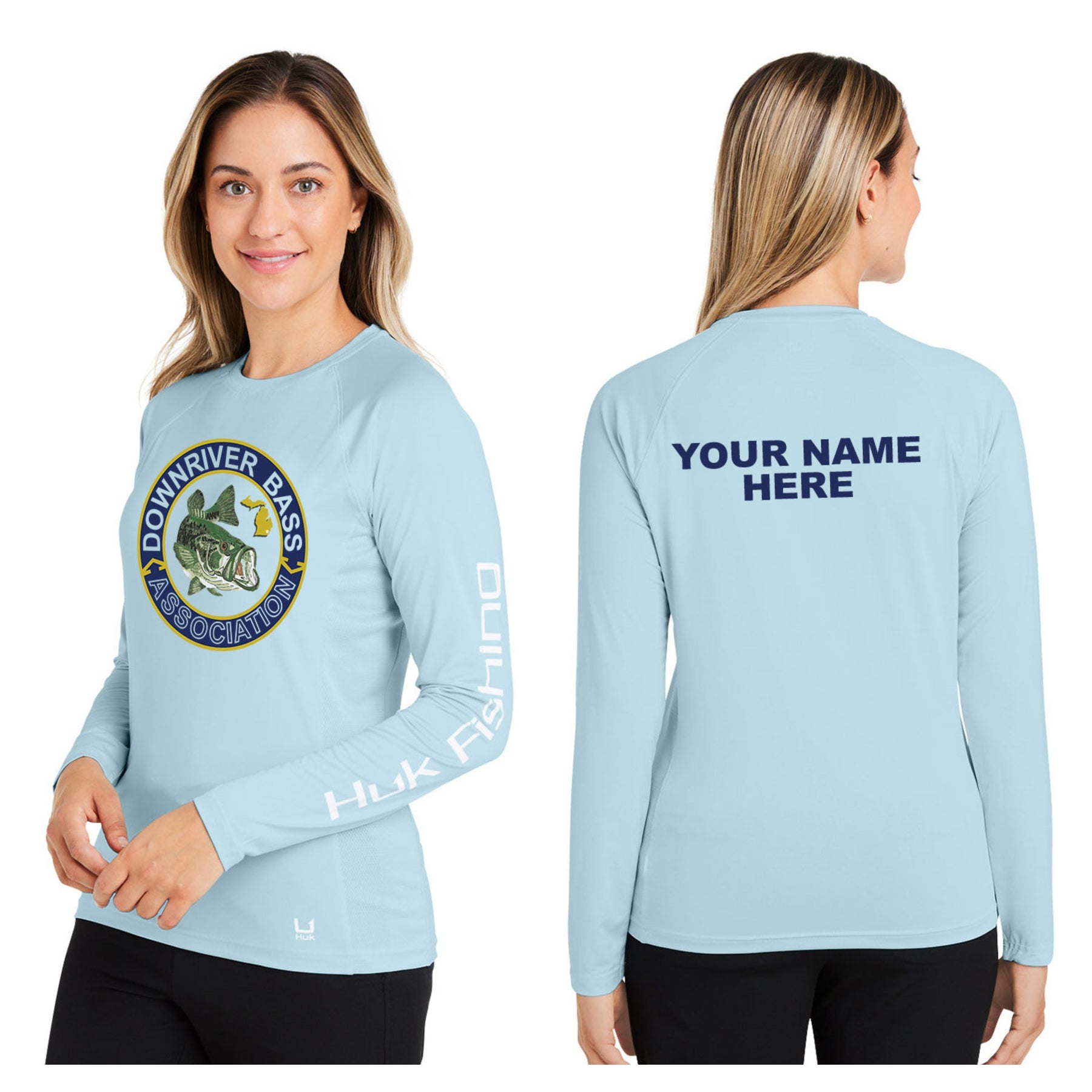 Downriver Bass - Personalized Huk Ladies' Pursuit Long-Sleeve T-Shirt