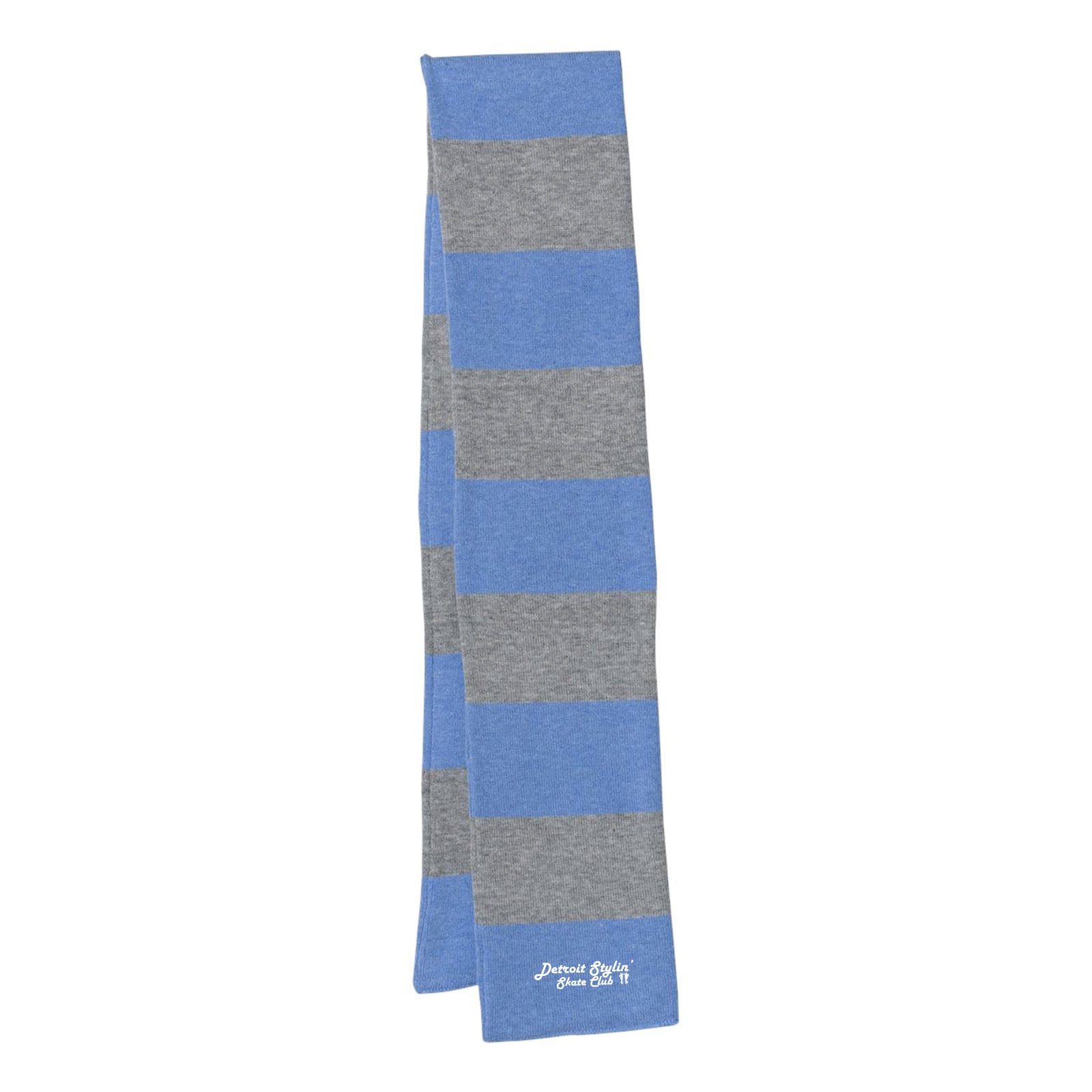 Detroit Stylin' Skate Club - Sportsman - Rugby-Striped Knit Scarf Embroidery