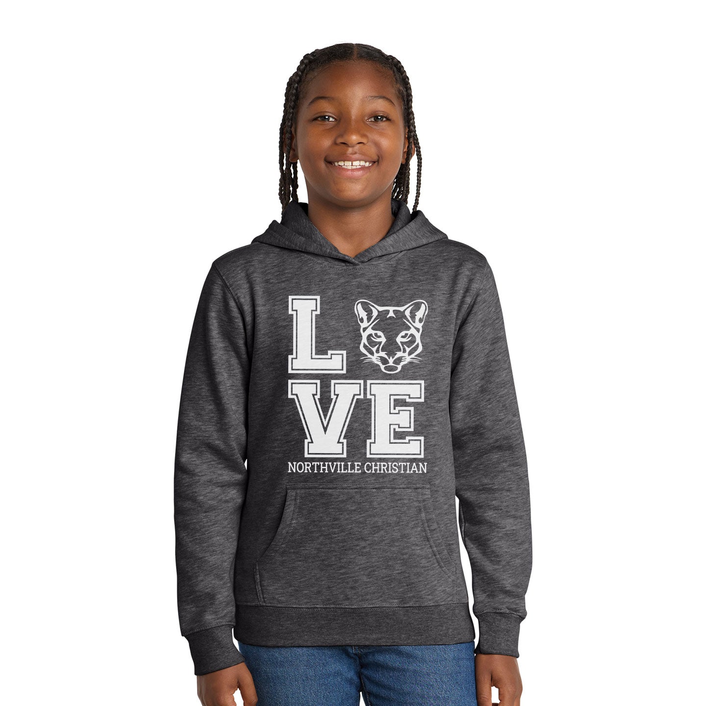 NVCS - Cougar Love District Youth V.I.T. Fleece Hoodie