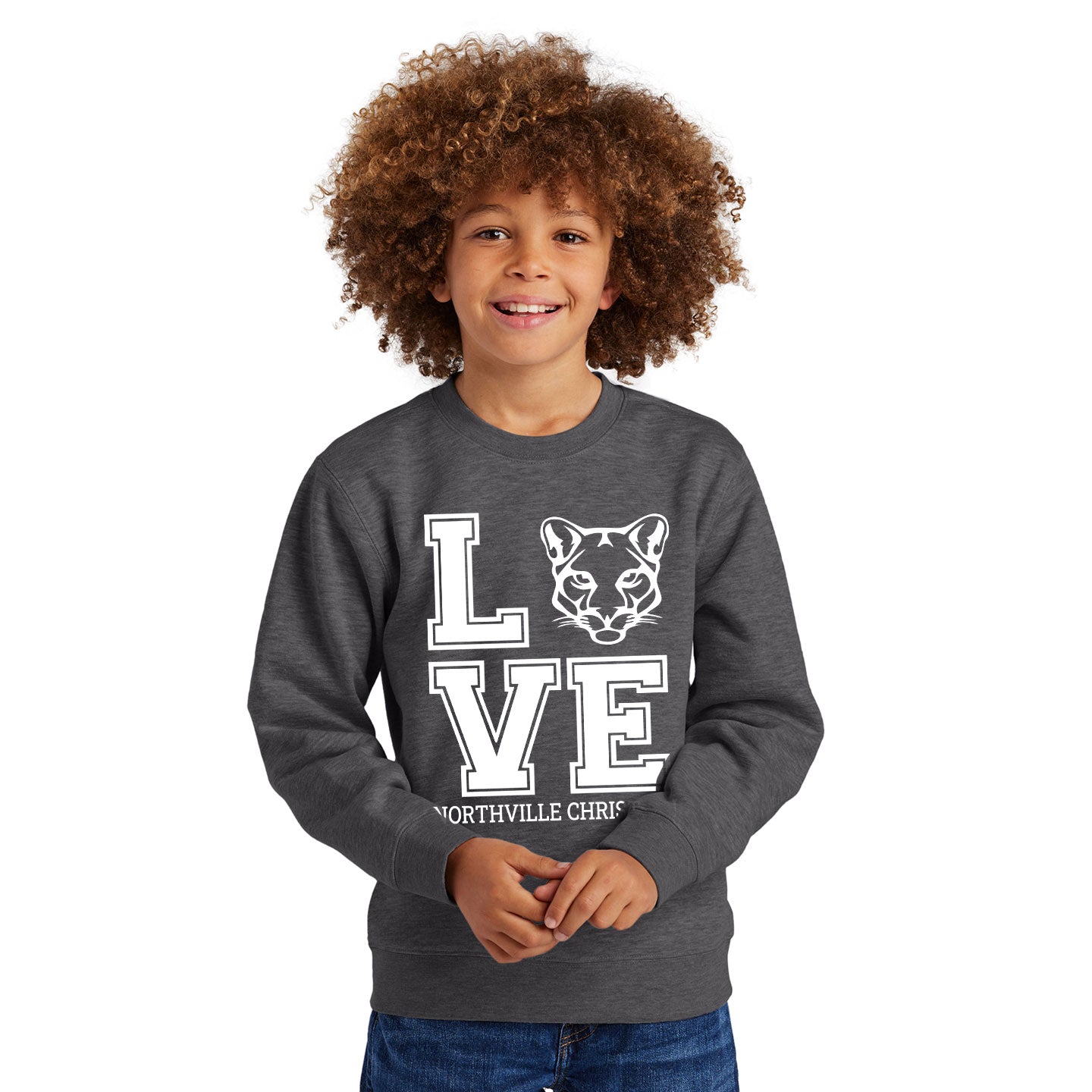 NVCS - Cougar Love District Youth V.I.T. Fleece Crew