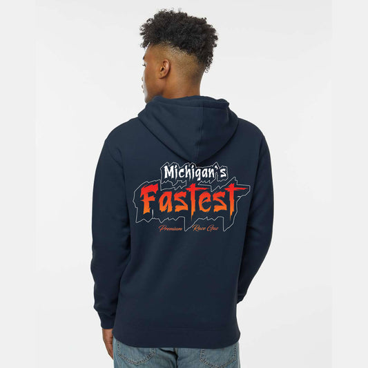 1KOctane - MI Fastest: Red-Orange - Independent Heavyweight Hoodie