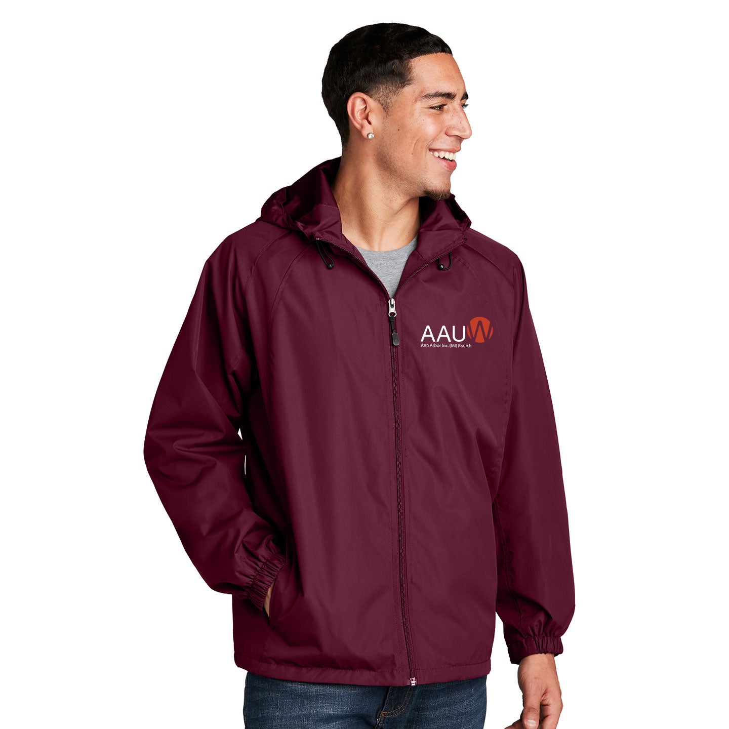 AAUW - Embroidered Sport-Tek Hooded Raglan Jacket