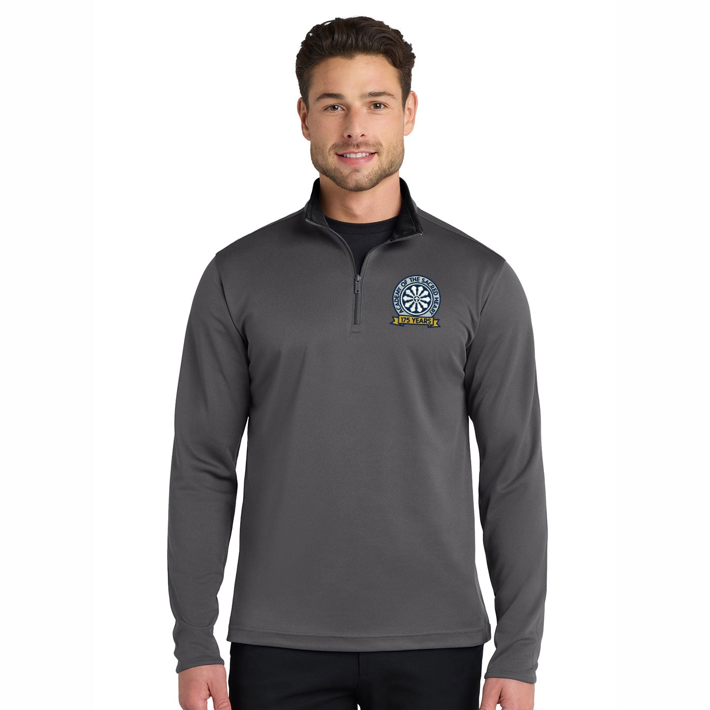 ASH -  Embroidered 175 Years Men's Port Authority Silk Touch 1/4-Zip