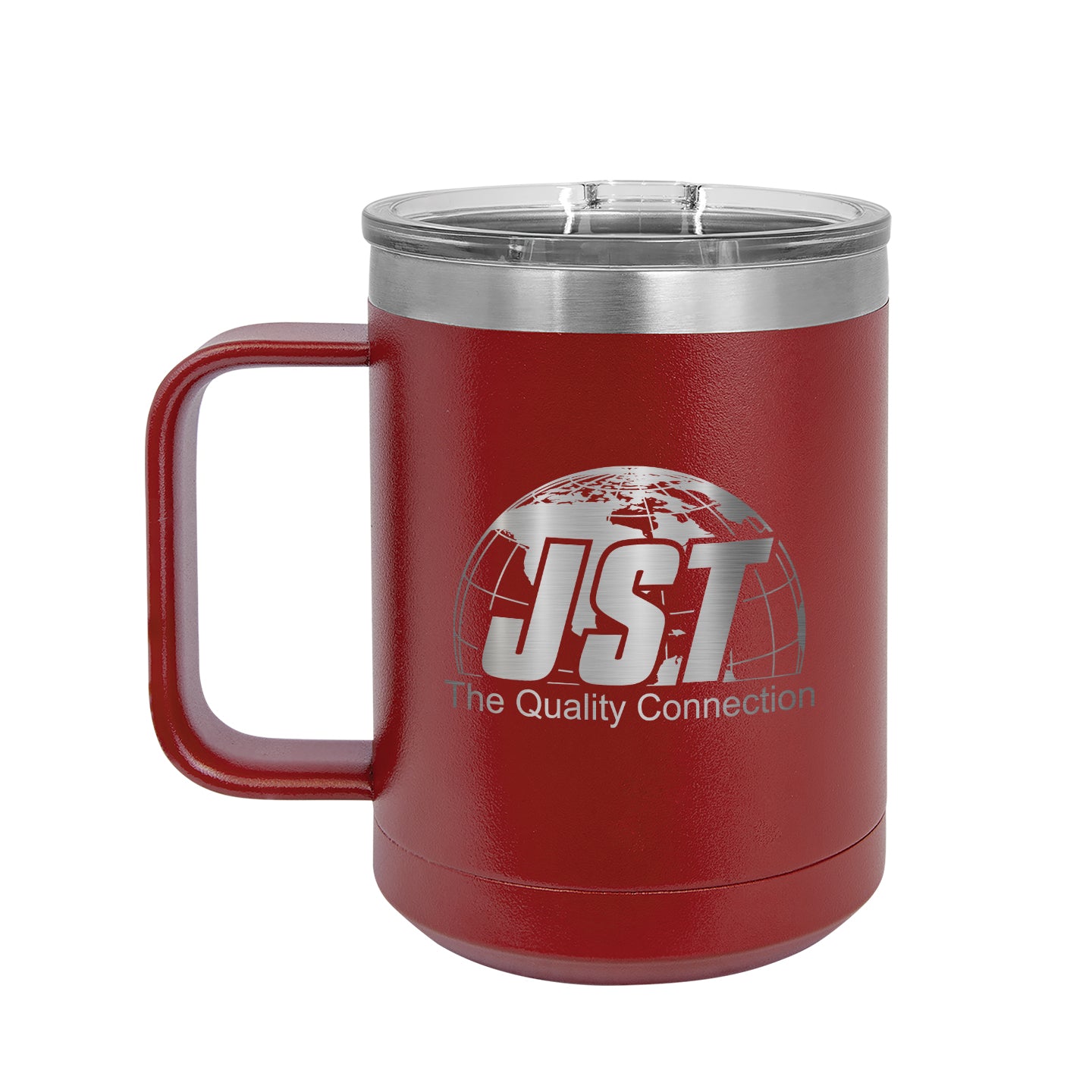 JST - Laser Engraved 15oz Mug with Sliding Lid