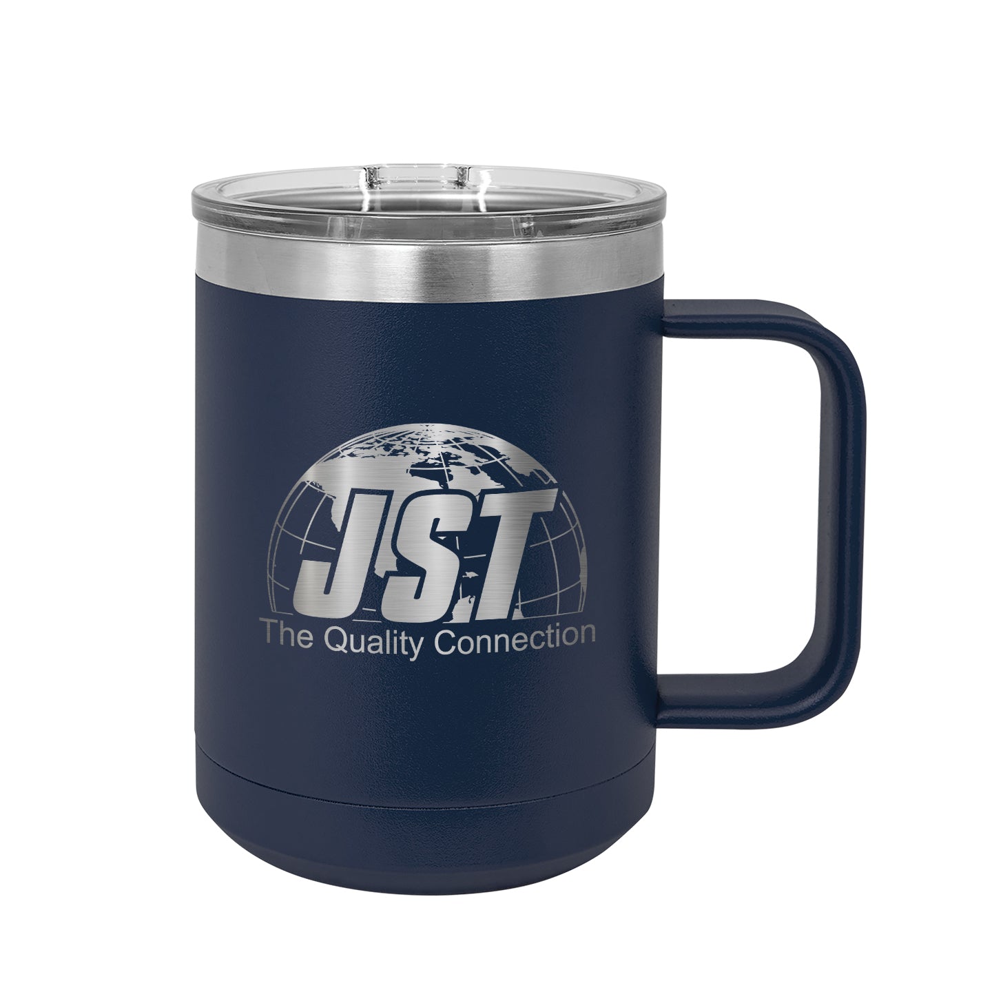 JST - Laser Engraved 15oz Mug with Sliding Lid