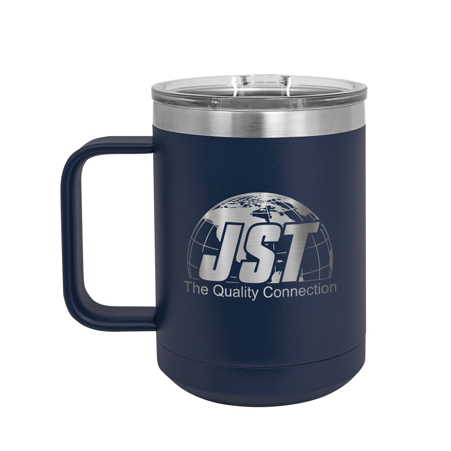 JST - Laser Engraved 15oz Mug with Sliding Lid