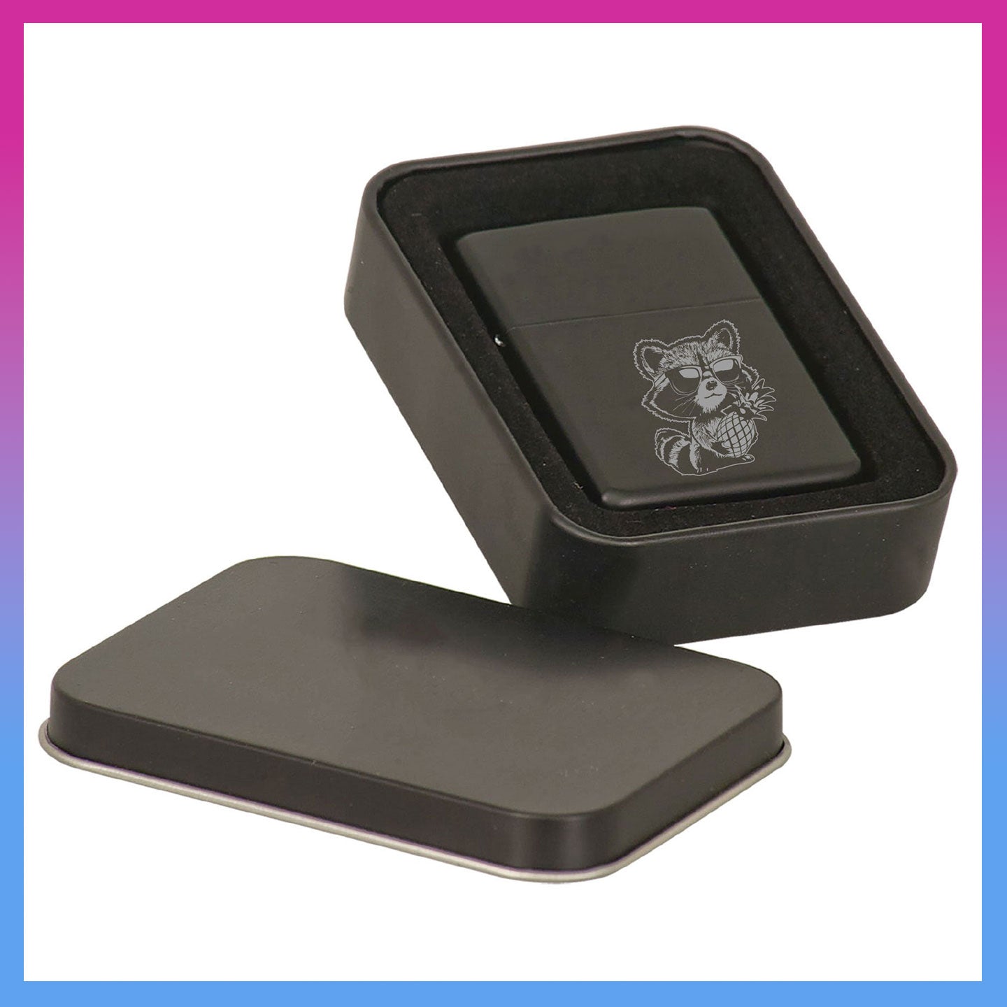 Domino Effect Apparel - Pineapple Bob Engraved Metal Lighter