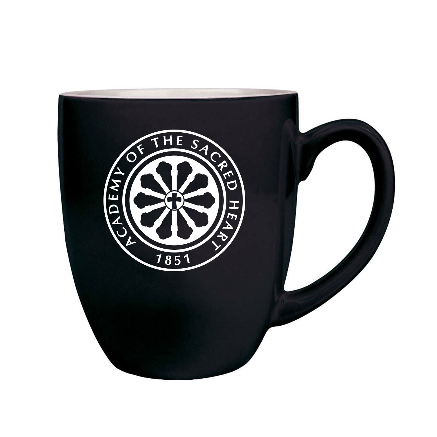 ASH - Rose Window Engraved 16oz Ceramic Bistro Mug
