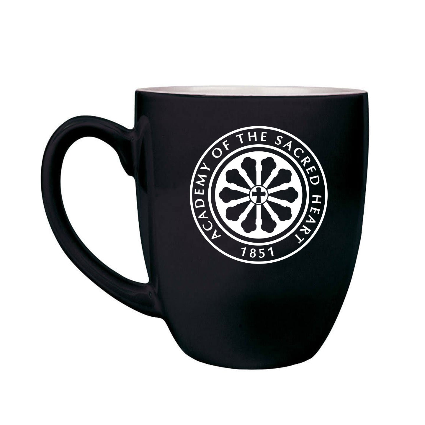 ASH - Rose Window Engraved 16oz Ceramic Bistro Mug