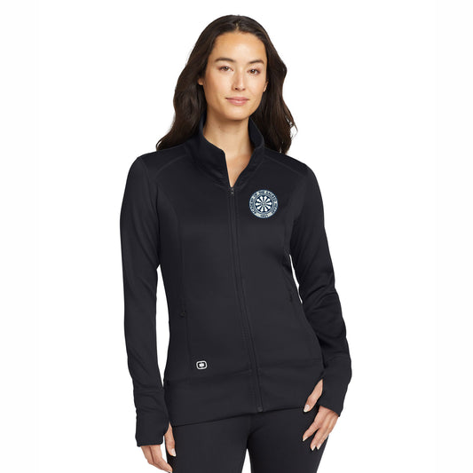 ASH - Rose Window Embroidered OGIO Women's Fulcrum Zip Jacket