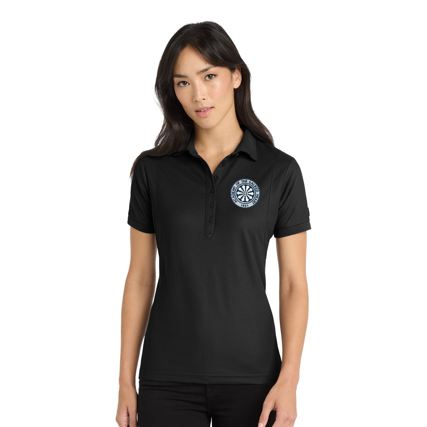 ASH -  Embroidered Rose Window Women's OGIO Jewel Performance Polo