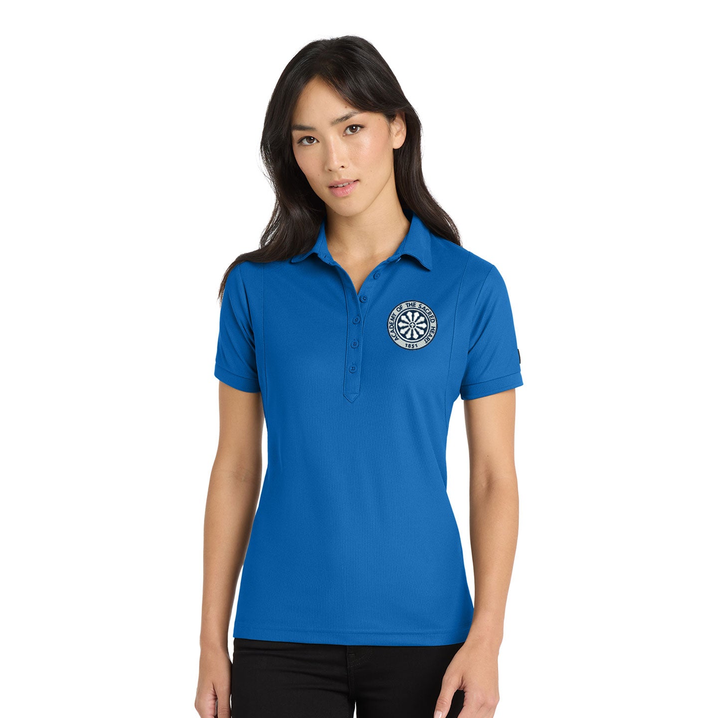 ASH -  Embroidered Rose Window Women's OGIO Jewel Performance Polo