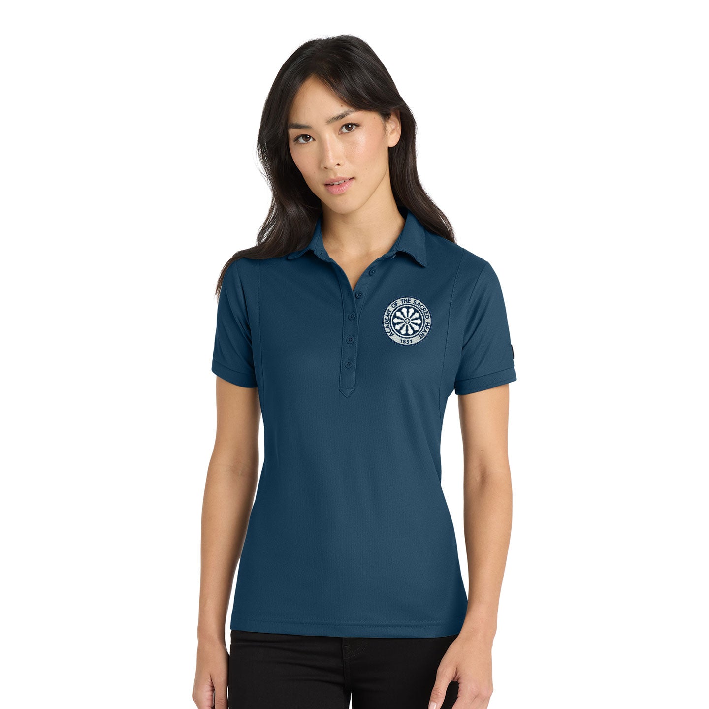 ASH -  Embroidered Rose Window Women's OGIO Jewel Performance Polo