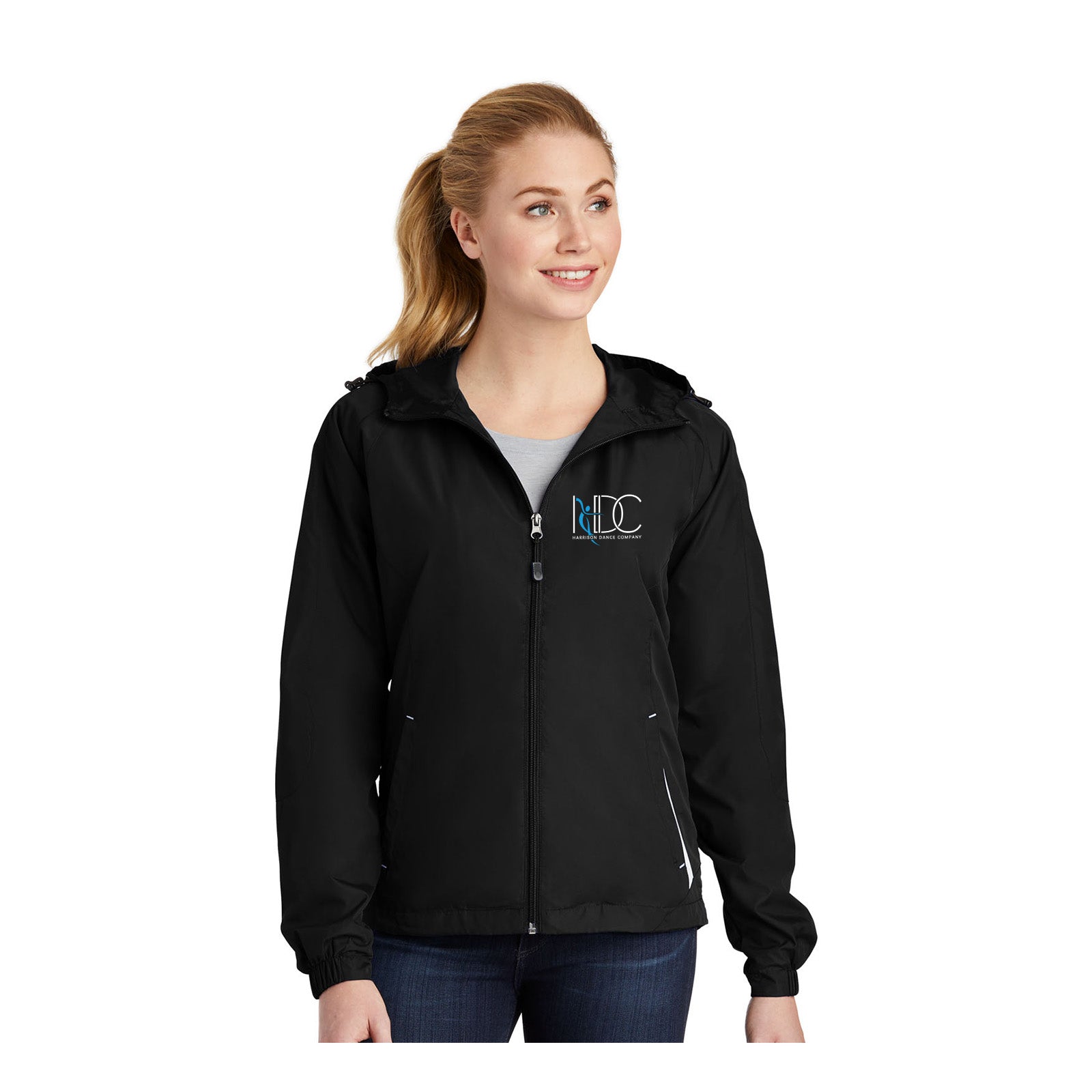 Harrison Dance Company - Sport-Tek® Ladies Colorblock Hooded Raglan Jacket