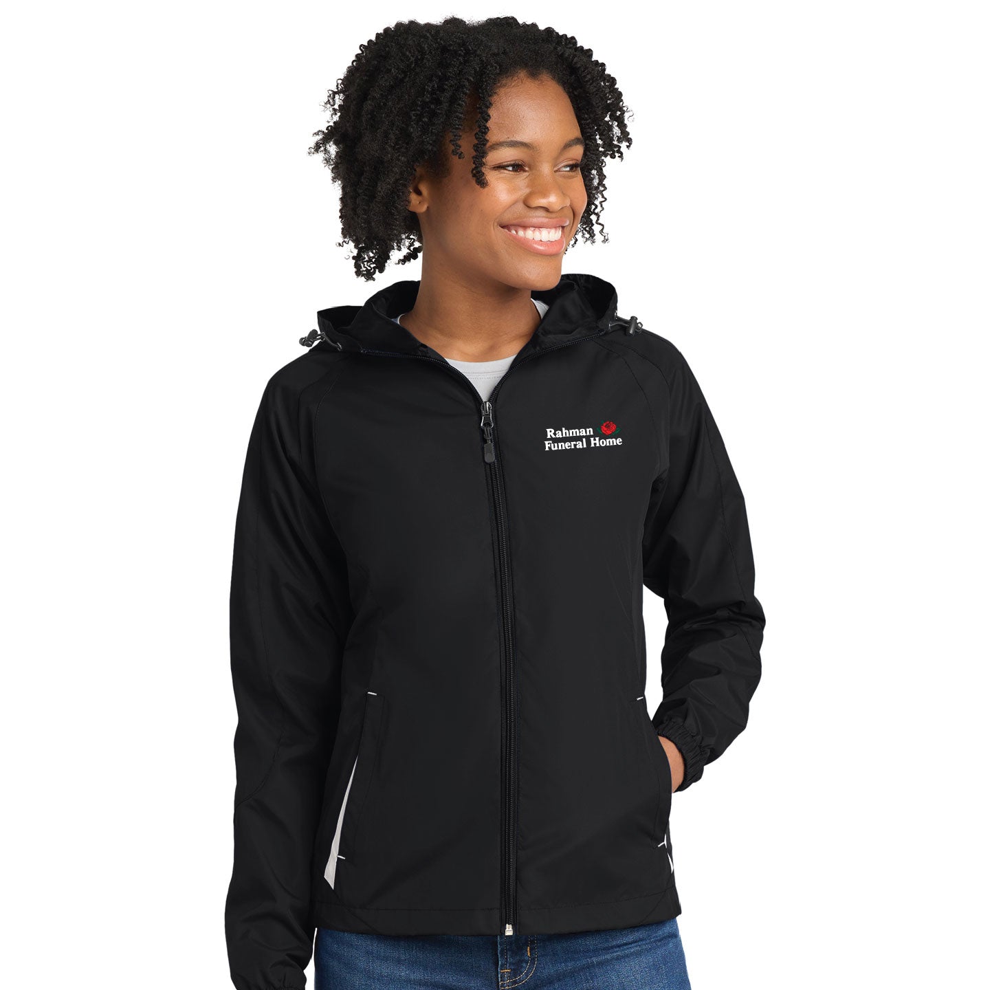 RFH - Ladies Sport-Tek Colorblock Hooded Raglan Jacket