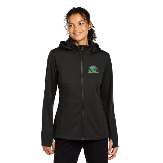 JST - Sport Tek Embroidered Women's Hooded Soft Shell Jacket