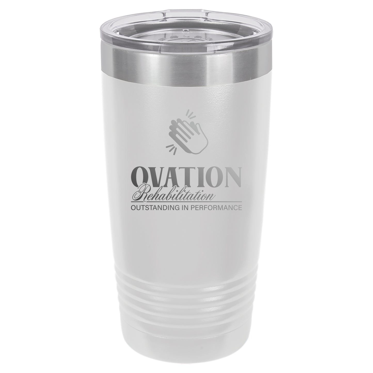 Ovation Rehabilitation Laser Engraved 20oz Tumbler with slider lid