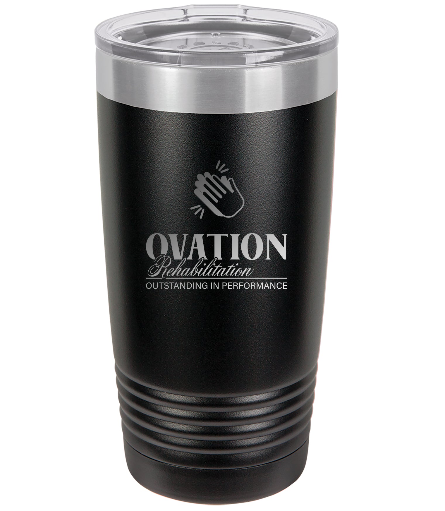 Ovation Rehabilitation Laser Engraved 20oz Tumbler with slider lid