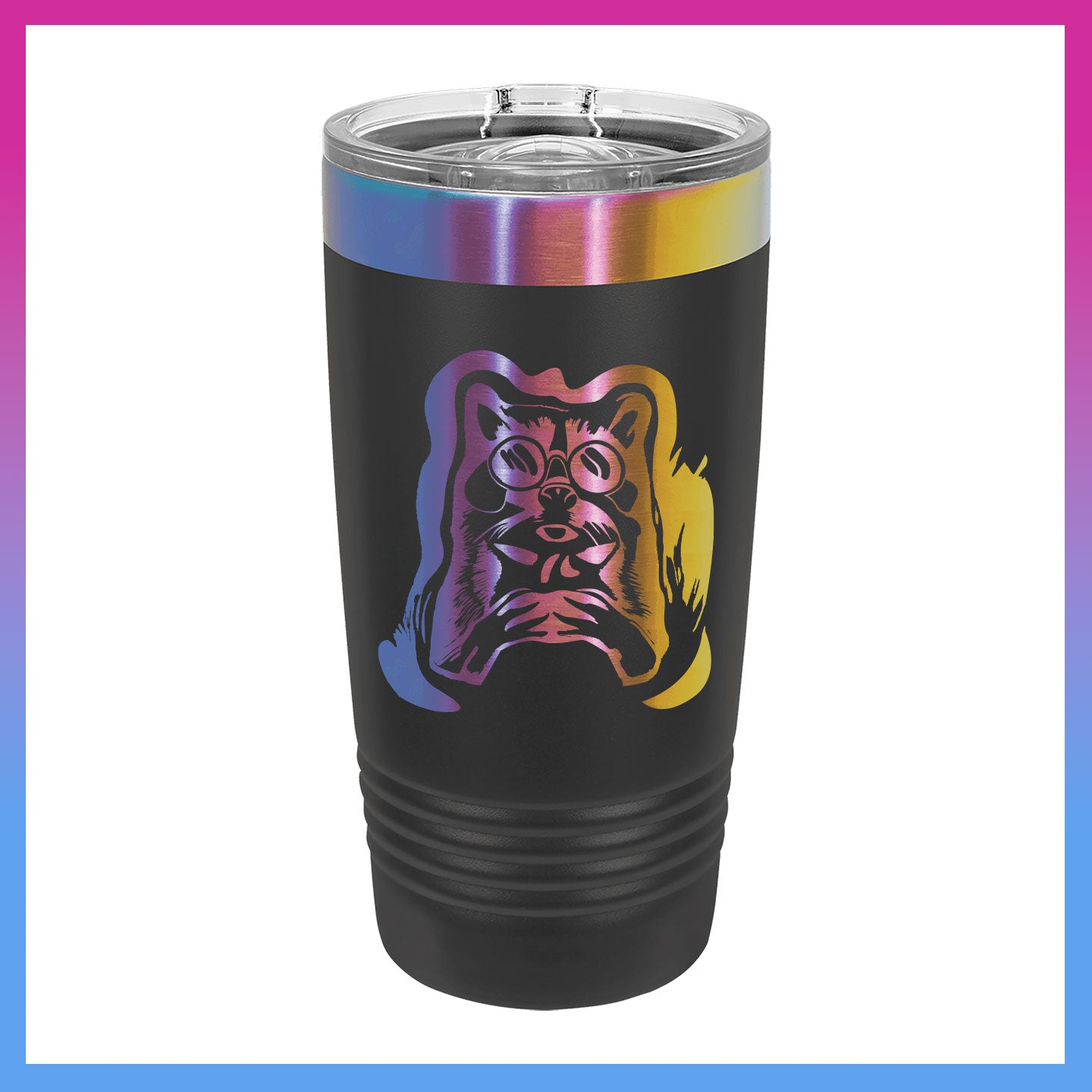 Domino Effect Apparel - Bob Engraved  20 oz. Prism Plated Tumbler with Slider Lid