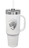 Jaguar Laser Engraved 40oz JUMBO Water Bottle with Handle and Straw