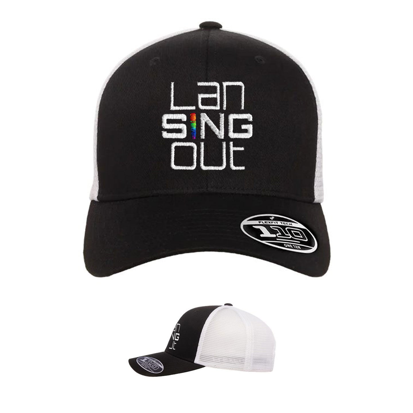 LanSINGout -  Stacked Logo Flexfit Trucker Cap