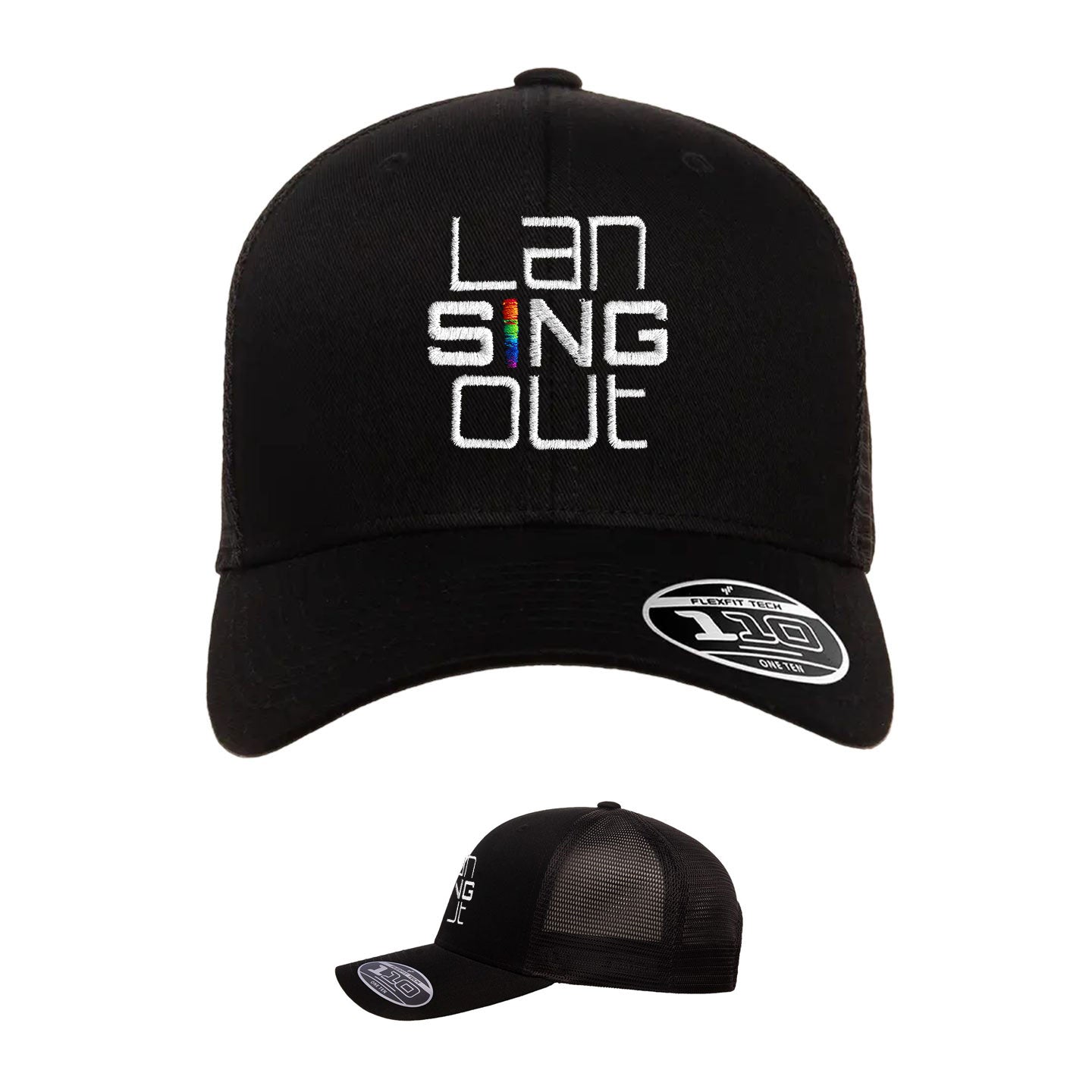 LanSINGout -  Stacked Logo Flexfit Trucker Cap