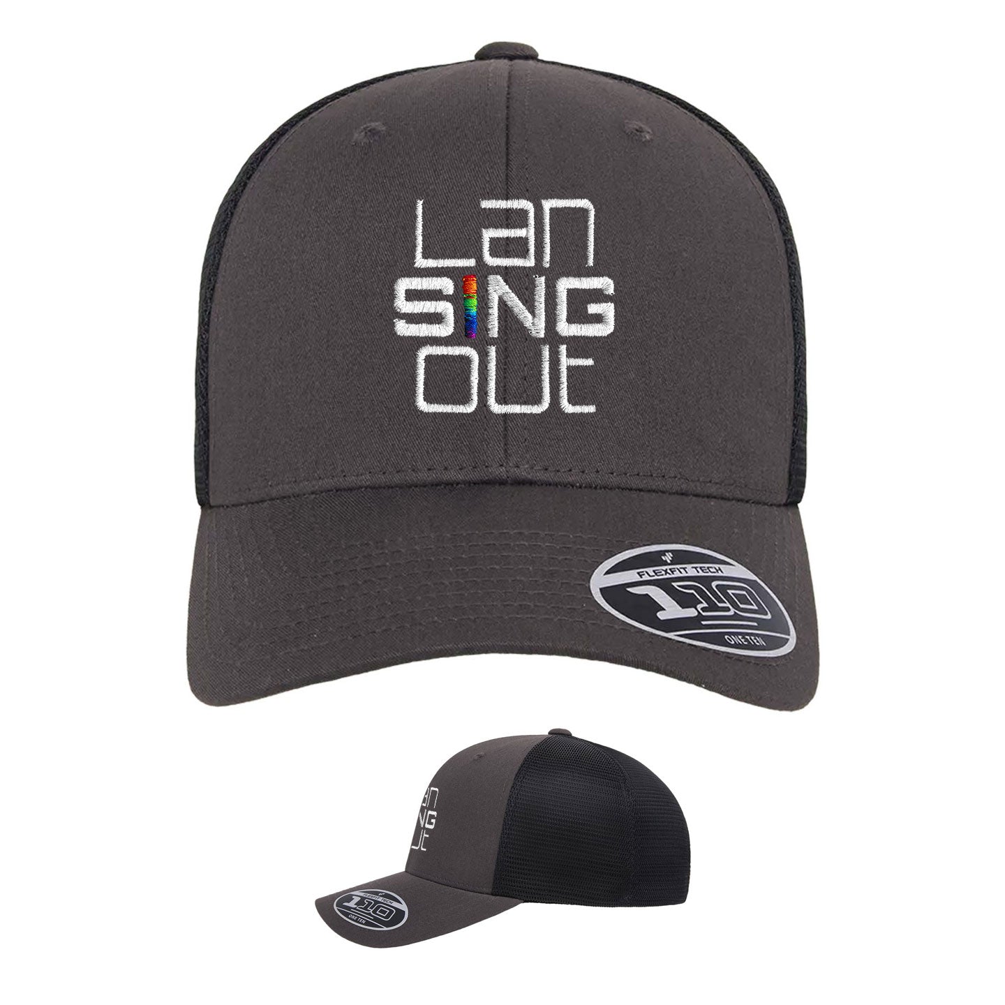 LanSINGout -  Stacked Logo Flexfit Trucker Cap