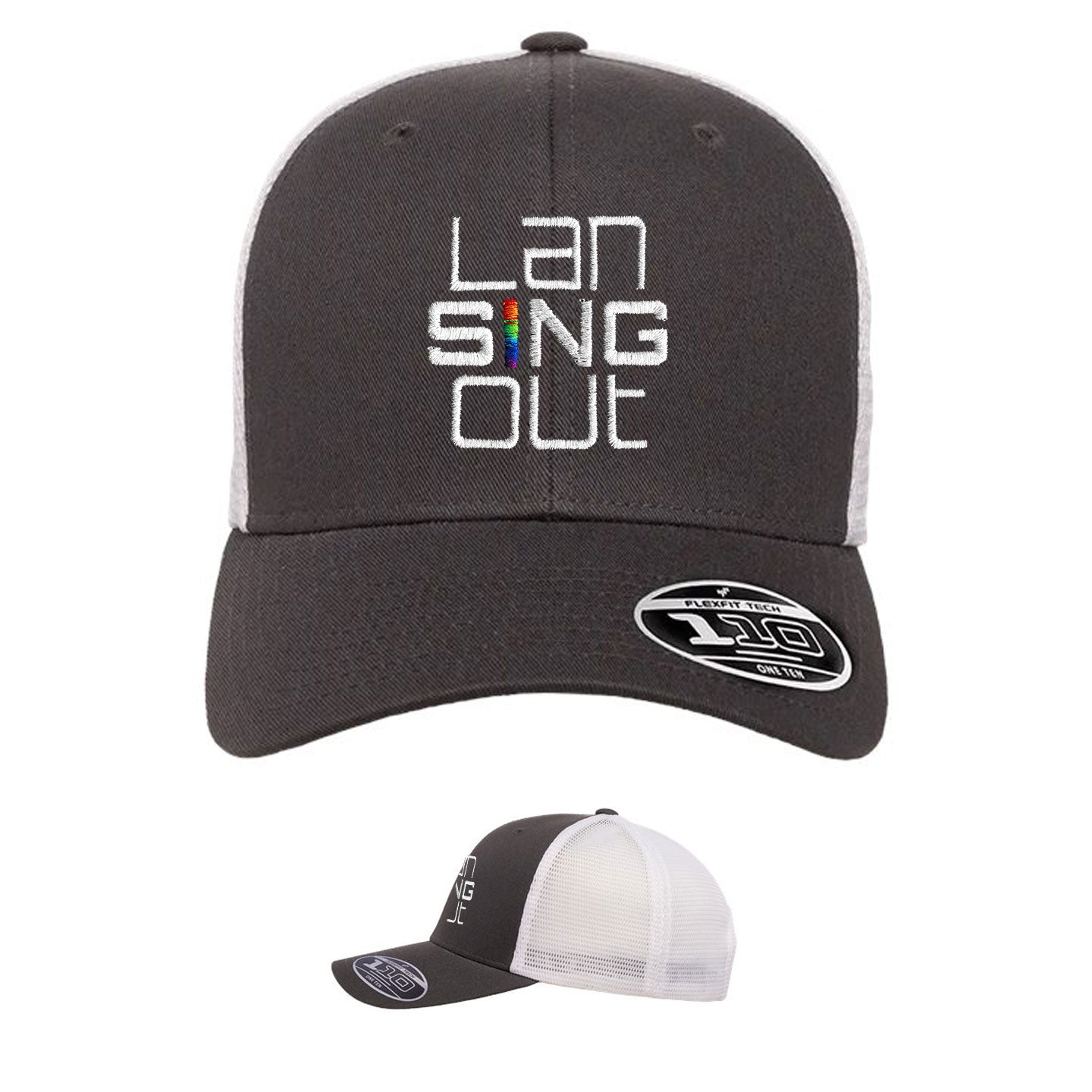 LanSINGout -  Stacked Logo Flexfit Trucker Cap