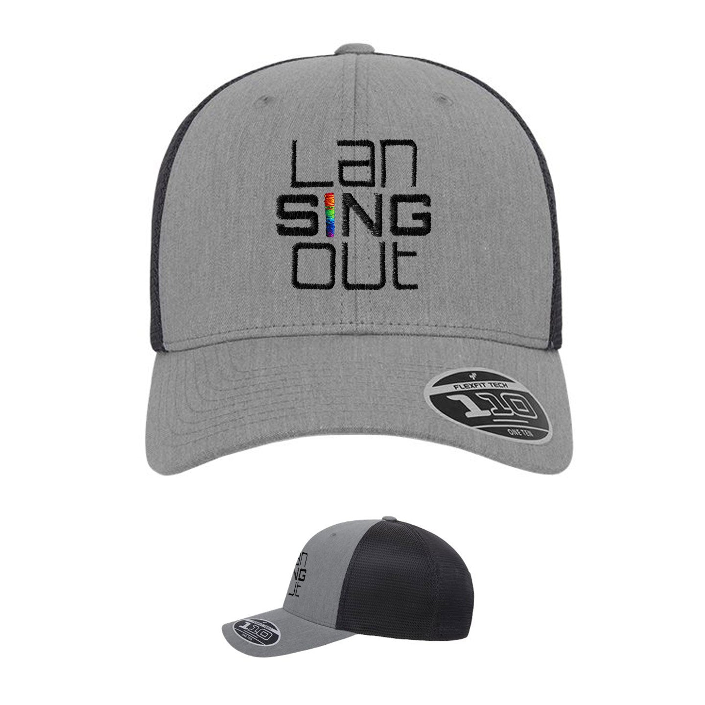 LanSINGout -  Stacked Logo Flexfit Trucker Cap