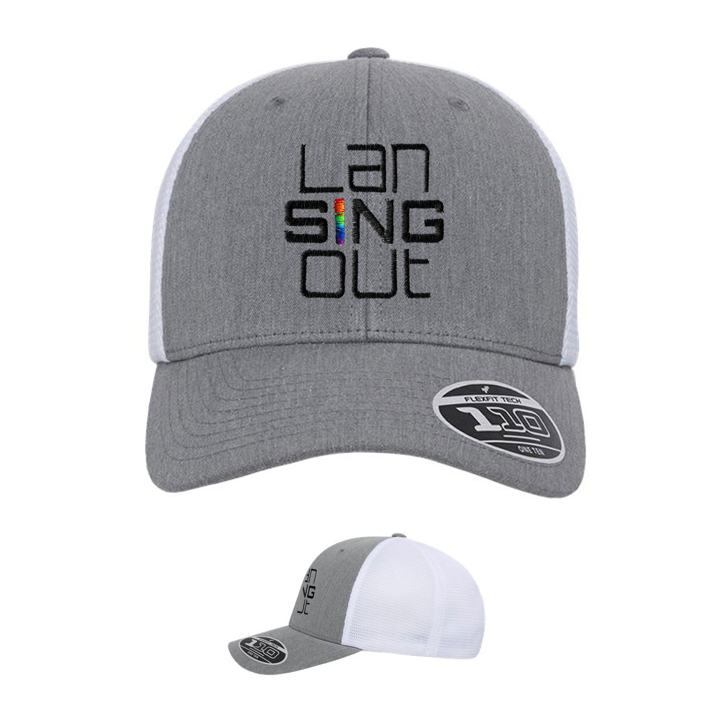 LanSINGout -  Stacked Logo Flexfit Trucker Cap