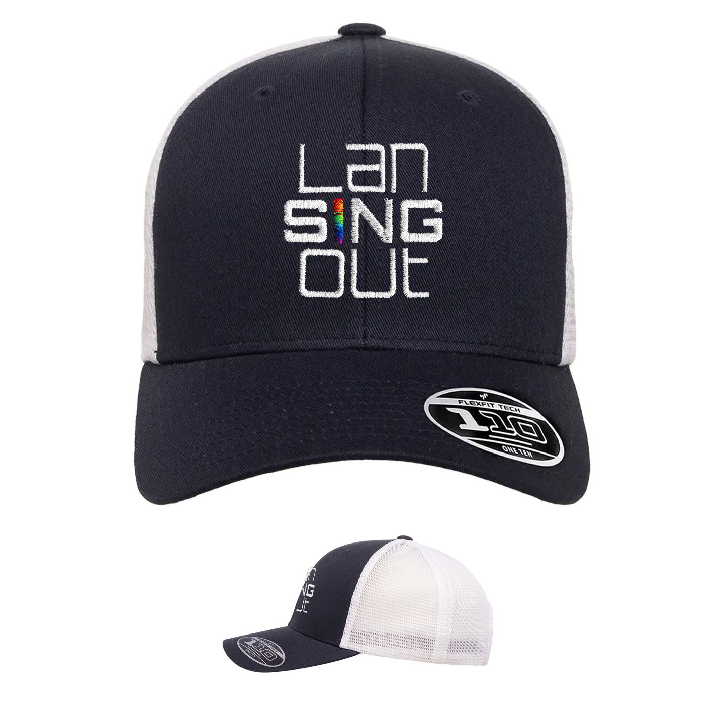 LanSINGout -  Stacked Logo Flexfit Trucker Cap