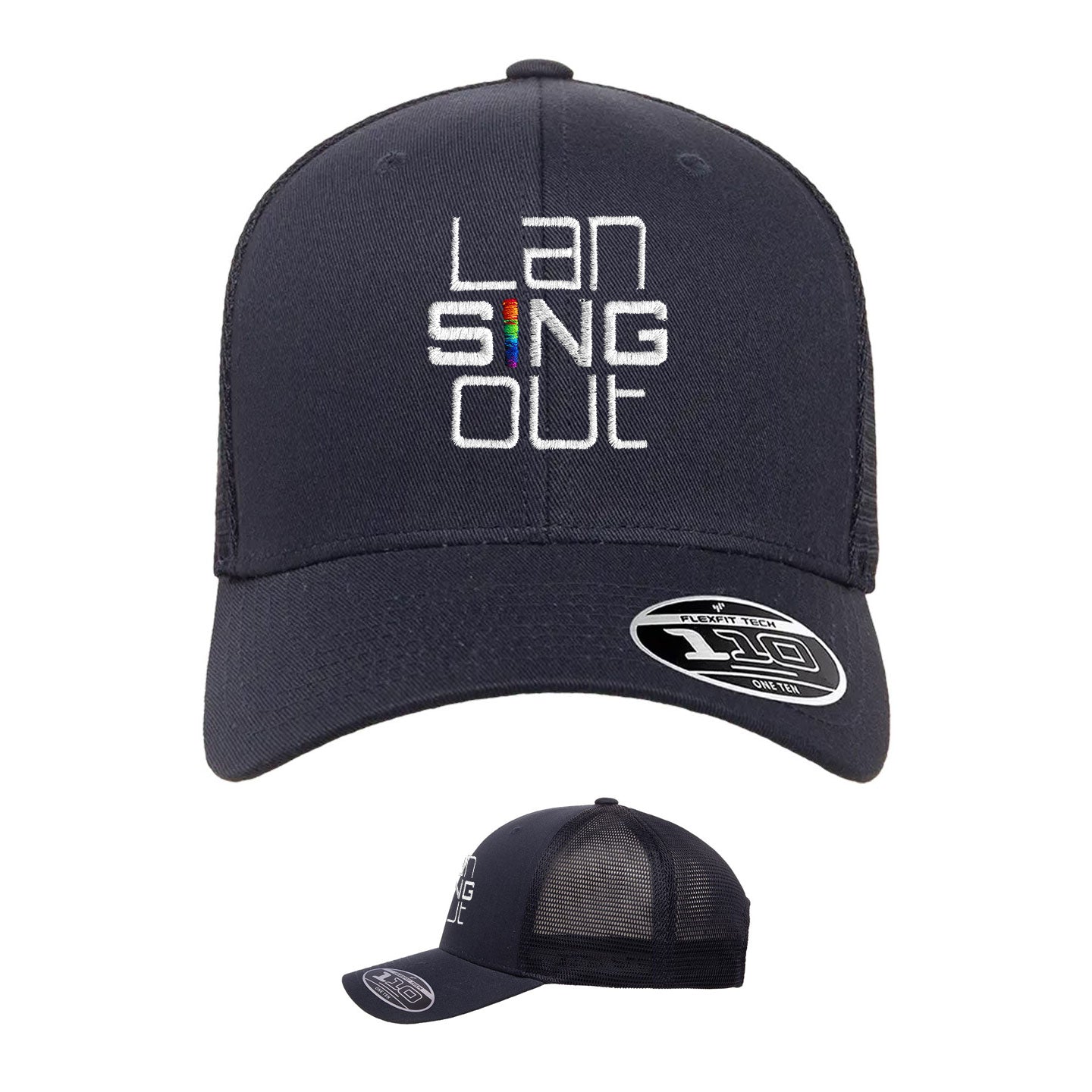 LanSINGout -  Stacked Logo Flexfit Trucker Cap