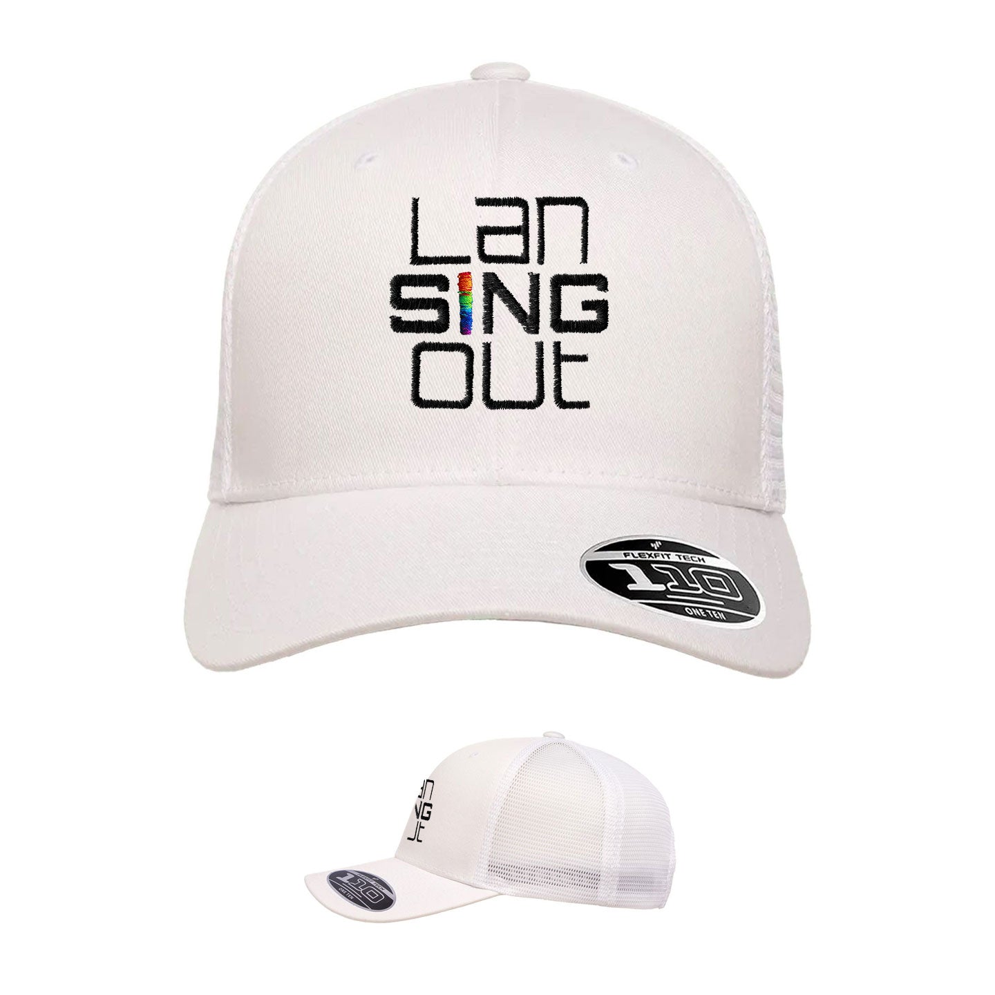 LanSINGout -  Stacked Logo Flexfit Trucker Cap