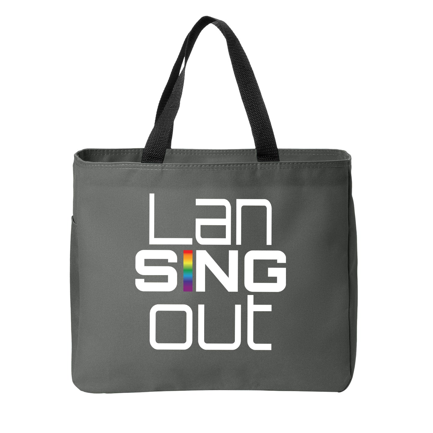 LanSINGout - Stacked Logo Port Authority Essential Tote