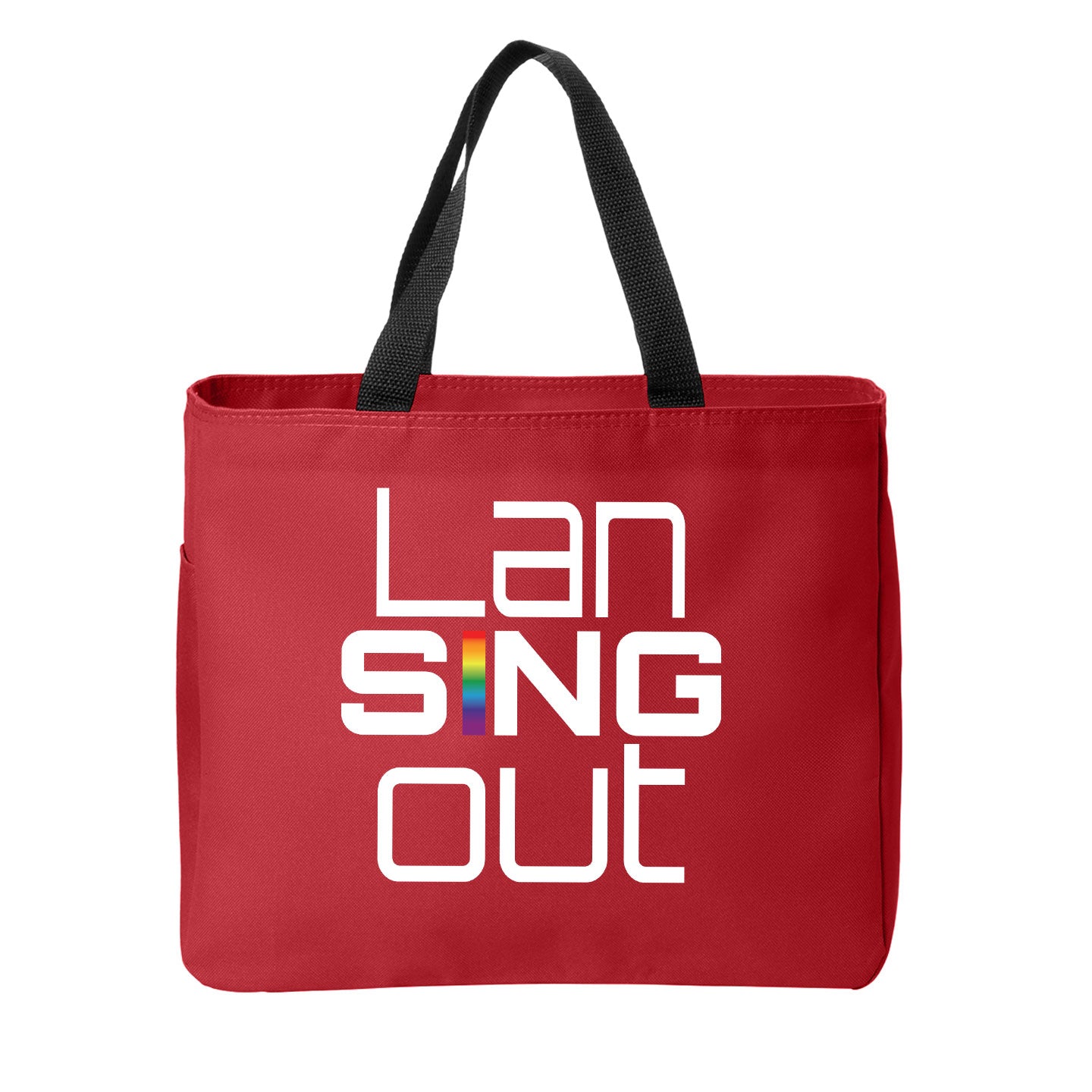 LanSINGout - Stacked Logo Port Authority Essential Tote