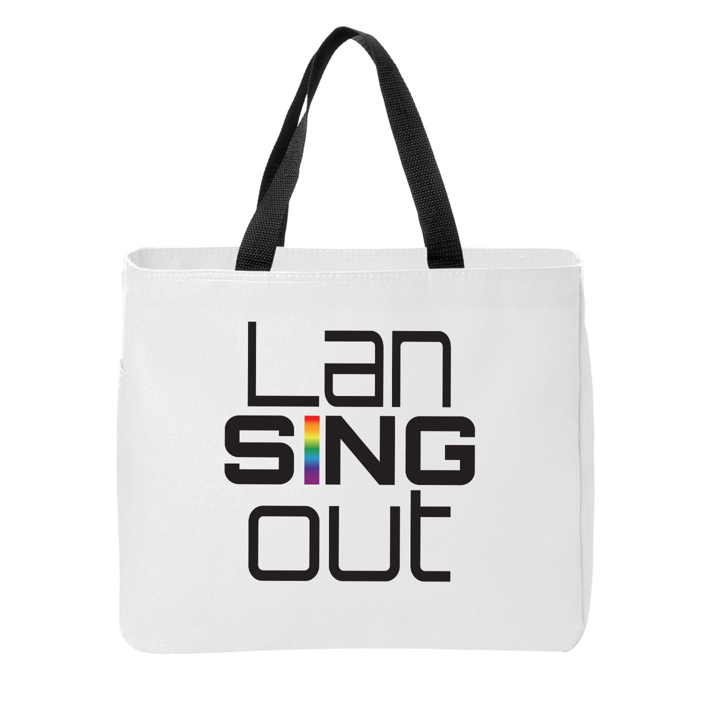 LanSINGout - Stacked Logo Port Authority Essential Tote