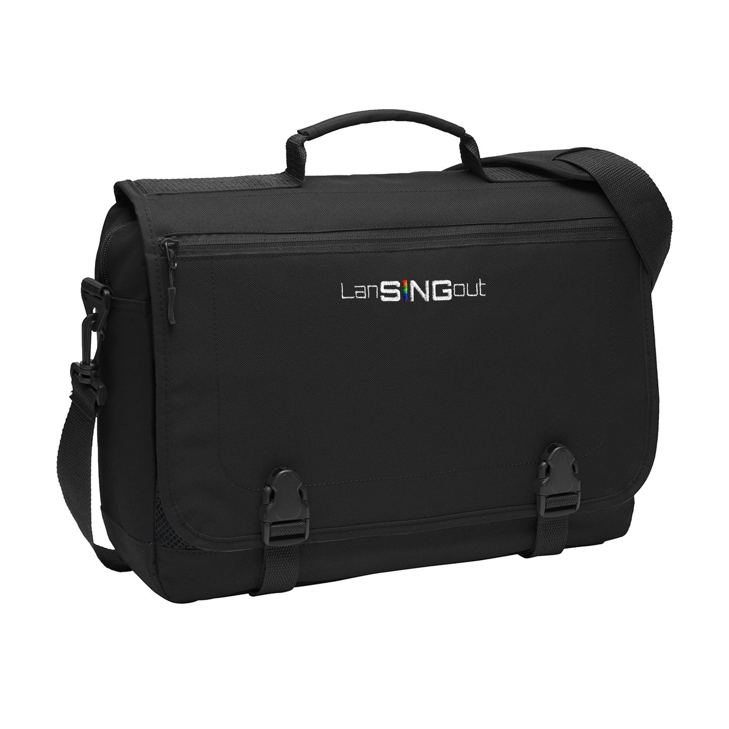 LanSINGout - Wide Logo Port Authority Messenger Bag