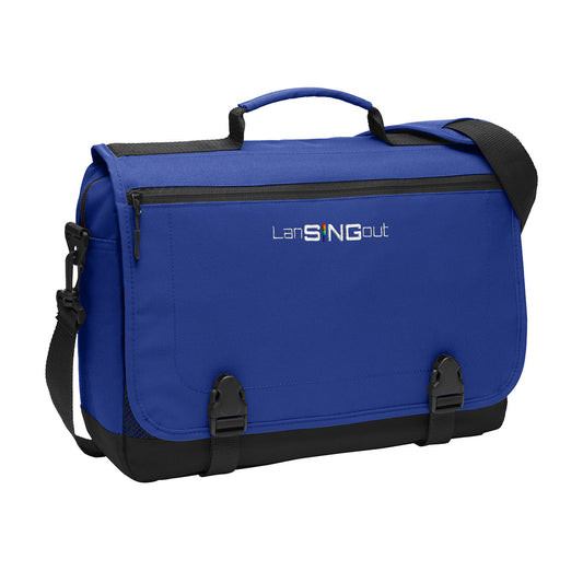 LanSINGout - Wide Logo Port Authority Messenger Bag