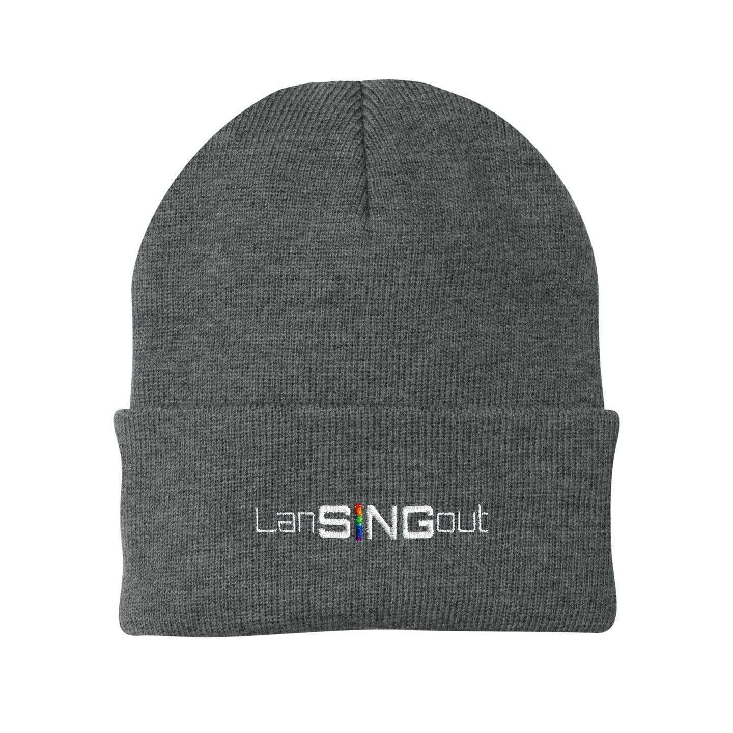 LanSINGout -  Wide Logo Port & Company Cuffed Beanie