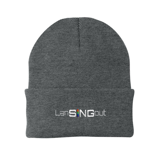 LanSINGout -  Wide Logo Port & Company Cuffed Beanie