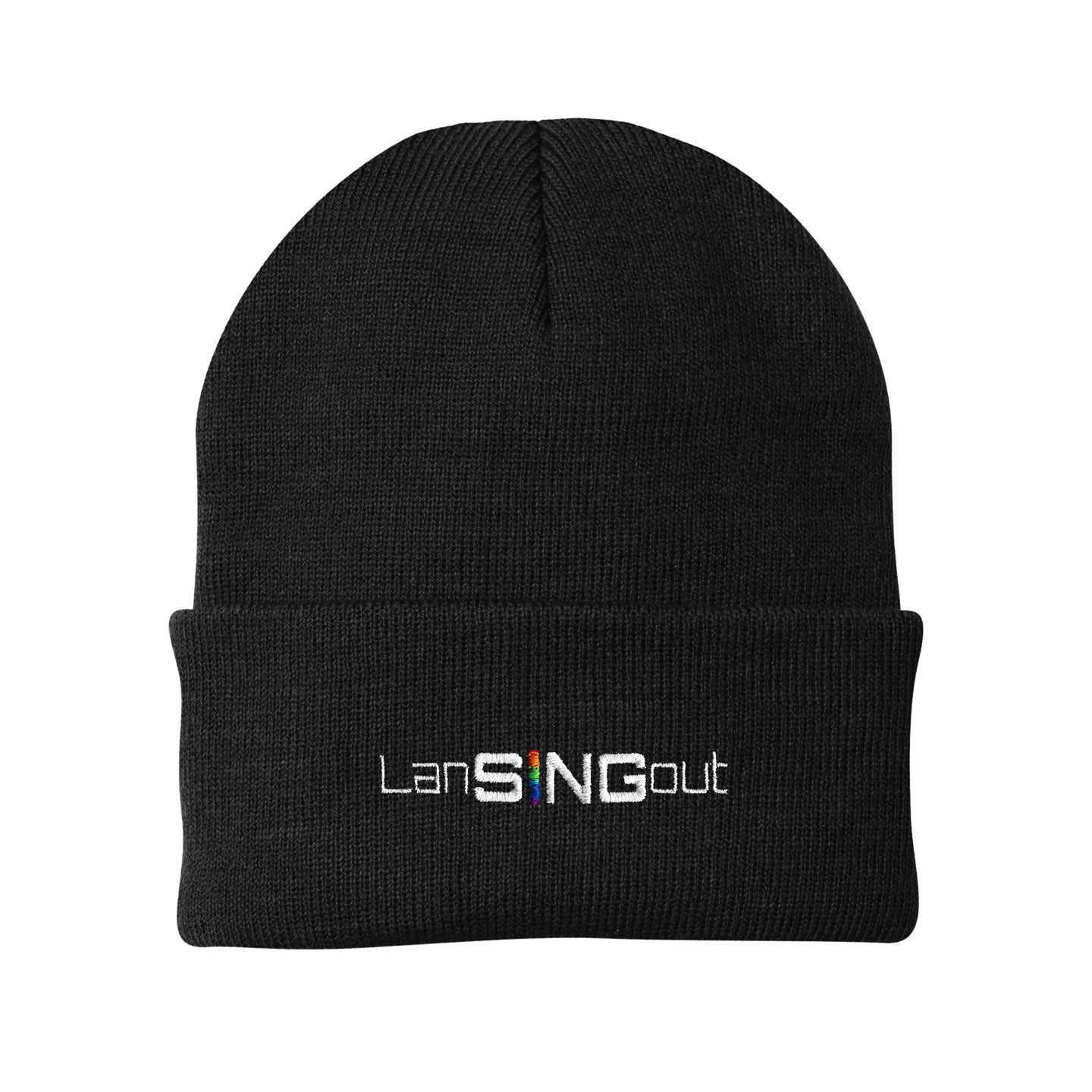 LanSINGout -  Wide Logo Port & Company Cuffed Beanie