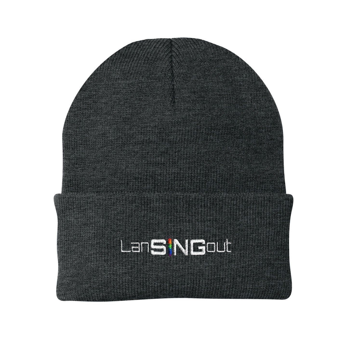 LanSINGout -  Wide Logo Port & Company Cuffed Beanie