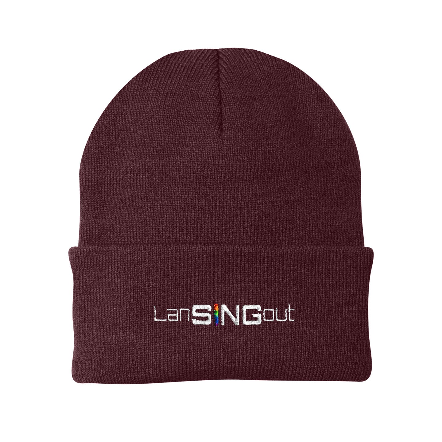 LanSINGout -  Wide Logo Port & Company Cuffed Beanie