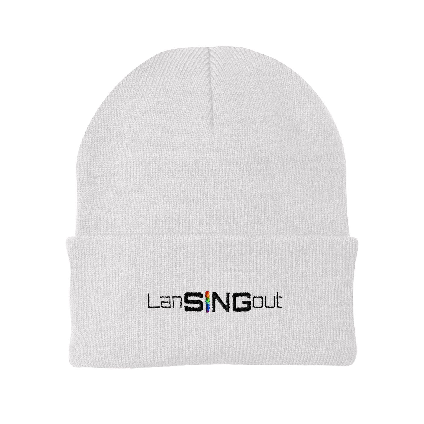 LanSINGout -  Wide Logo Port & Company Cuffed Beanie