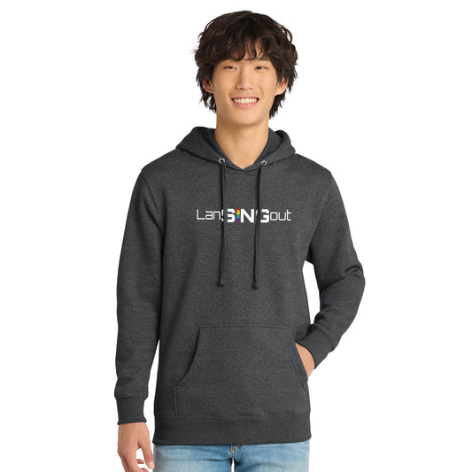 LanSINGout - Wide Logo Printed Unisex District VIT Fleece Pullover Hoodie