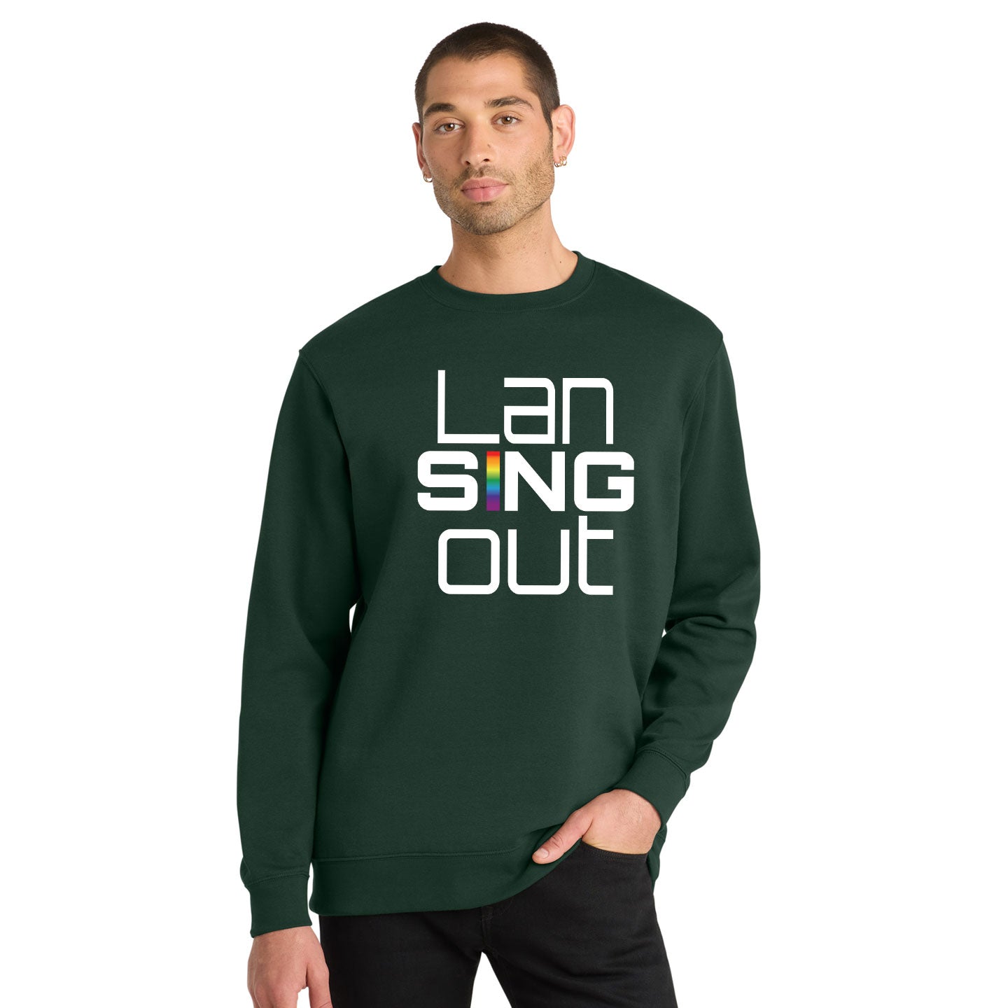 LanSINGout - Stacked Logo Printed Unisex District VIT Sweatshirt