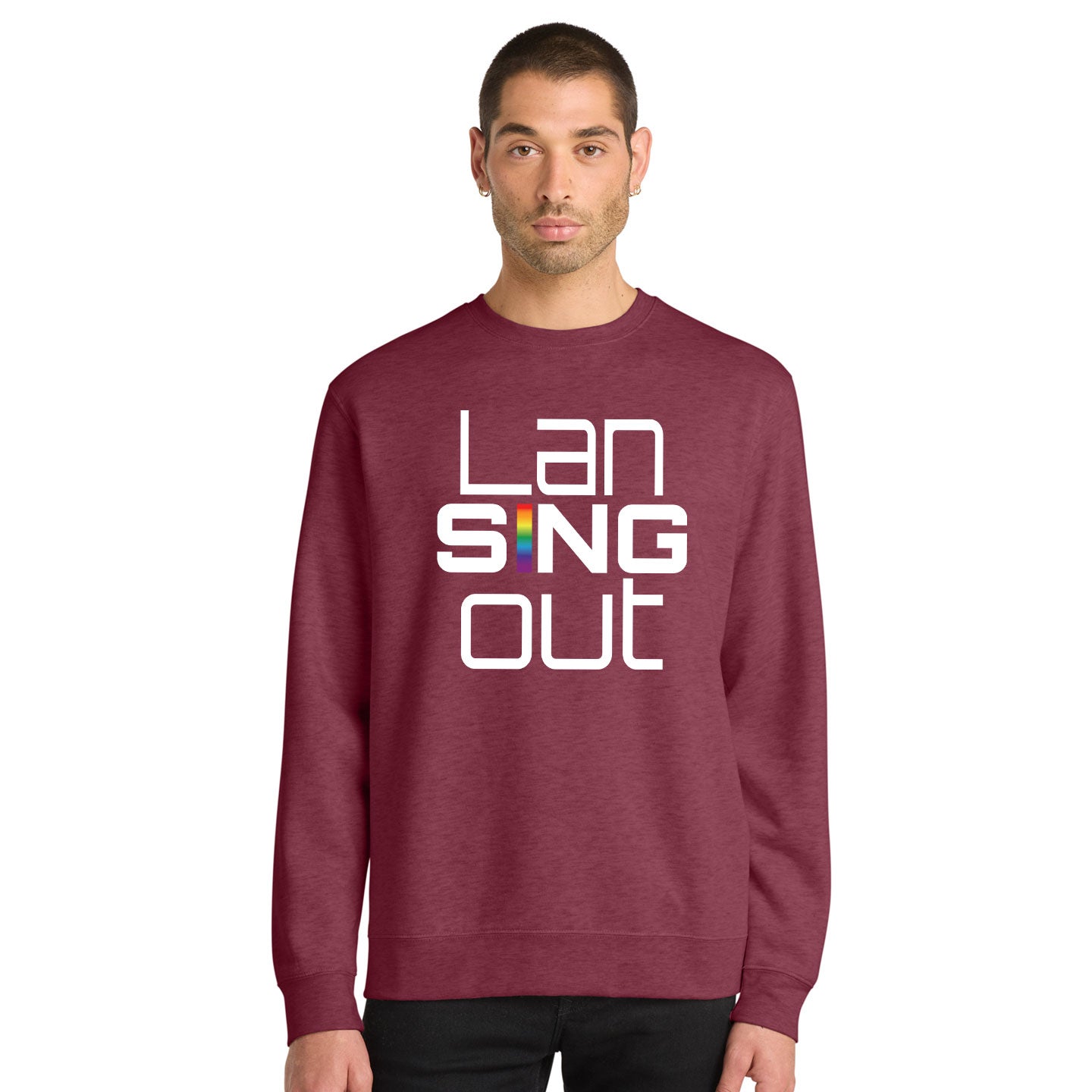 LanSINGout - Stacked Logo Printed Unisex District VIT Sweatshirt