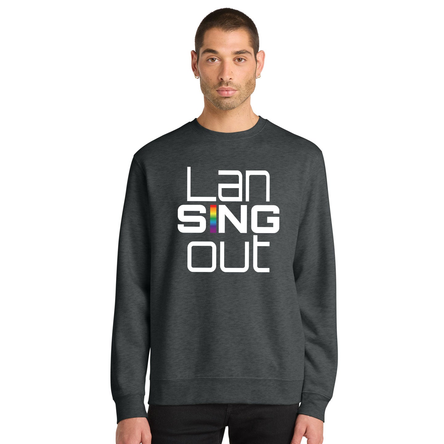 LanSINGout - Stacked Logo Printed Unisex District VIT Sweatshirt