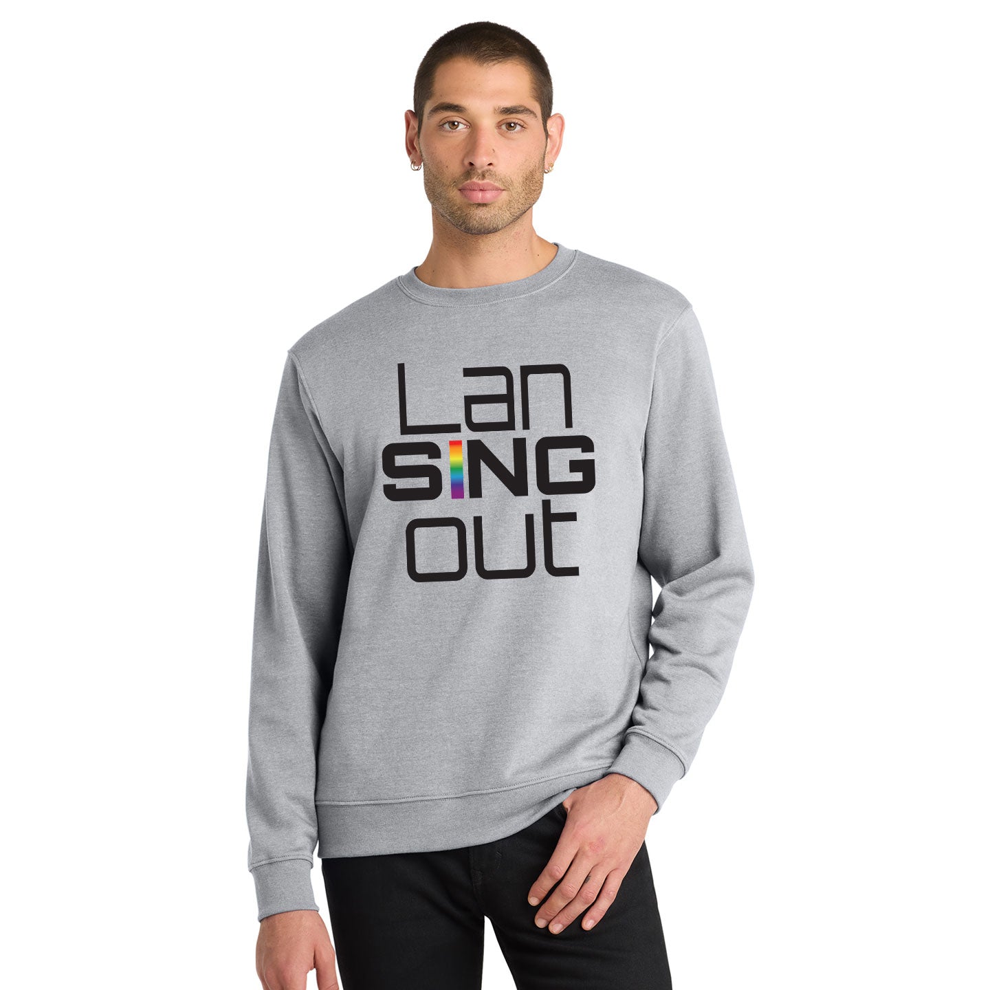 LanSINGout - Stacked Logo Printed Unisex District VIT Sweatshirt